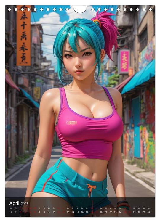 Produktbild: Sexy Manga Girls (Wandkalender 2026 DIN A4 hoch), CALVENDO Monatskalender