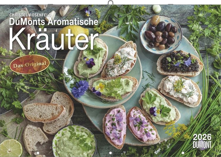 Produktbild: DUMONTS Aromatische Kräuter 2026 - Broschürenkalender - Wandkalender - mit Rezepten und Texten - Format 42 x 29 cm