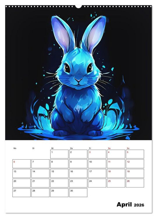 Produktbild: Tierisches Horoskop (hochwertiger Premium Wandkalender 2026 DIN A2 hoch), Kunstdruck in Hochglanz