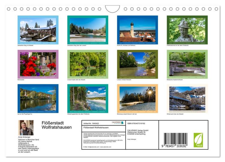 Produktbild: Fl&ouml;&szlig;erstadt Wolfratshausen (Wandkalender 2026 DIN A4 quer), CALVENDO Monatskalender