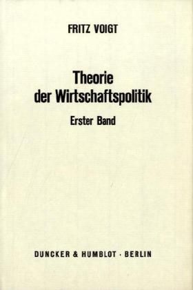 Produktbild: Theorie der Wirtschaftspolitik.