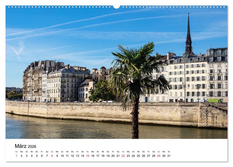 Produktbild: Unterwegs in der franz&ouml;sischen Hauptstadt Paris (hochwertiger Premium Wandkalender 2026 DIN A2 quer), Kunstdruck in Hochglanz