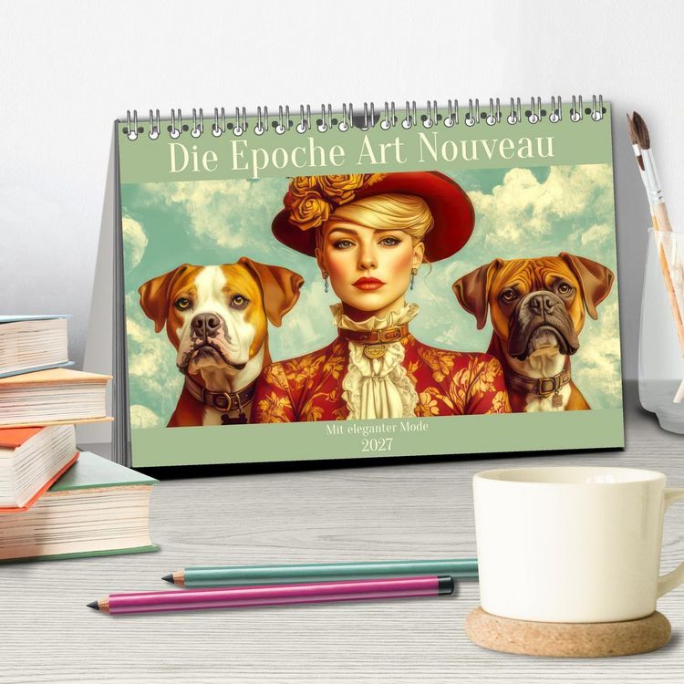 Produktbild: Die Epoche Art Nouveau - Mit eleganter Mode (Tischkalender 2027 DIN A5 quer), CALVENDO Monatskalender