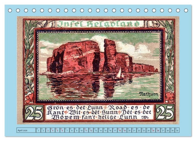 Produktbild: Gru&szlig; aus Helgoland (Tischkalender 2026 DIN A5 quer), CALVENDO Monatskalender