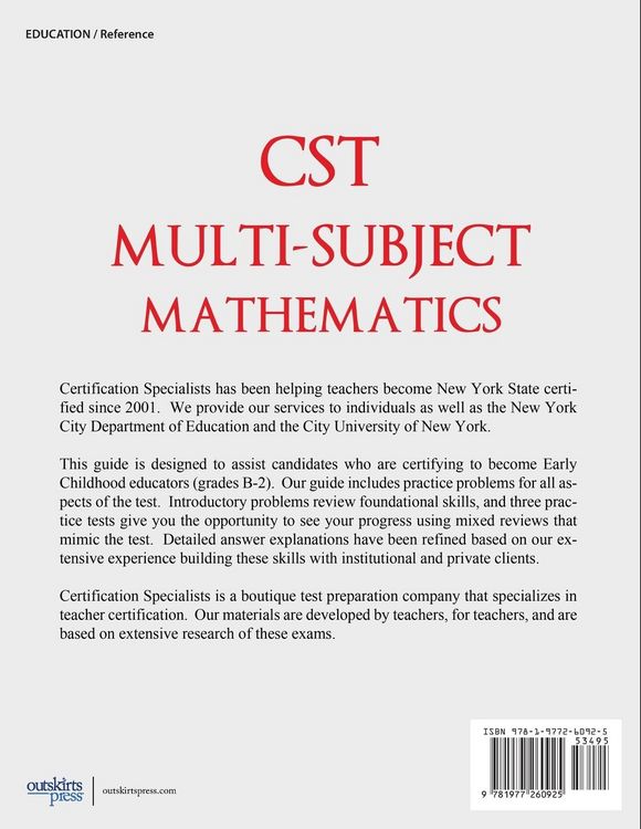 Produktbild: CST Multi-Subject Mathematics