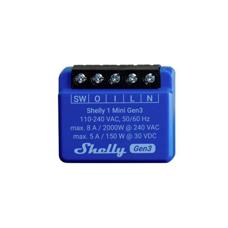 Produktbild: Shelly Plus 1 Mini Gen. 3 Funk-Schalter Wi-Fi, Bluetooth