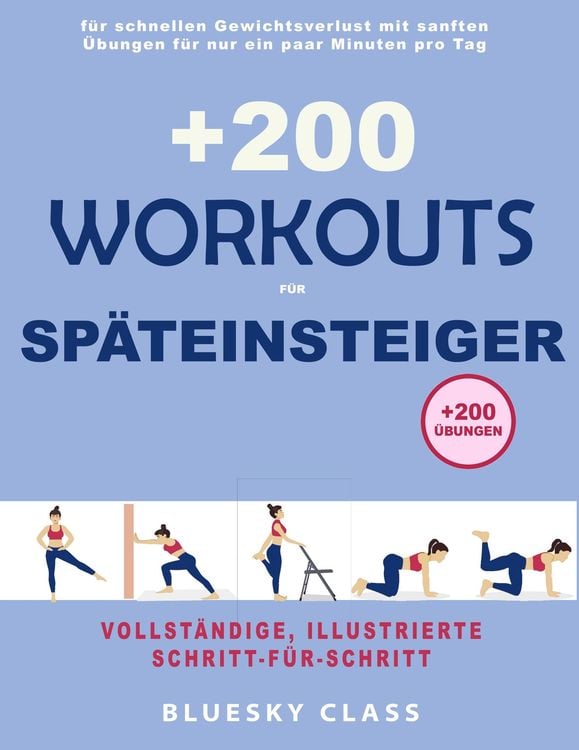 Produktbild: +200 Workouts f&uuml;r Sp&auml;teinsteiger: f&uuml;r schnellen Gewichtsverlust mit sanften &Uuml;bungen f&uuml;r nur ein paar Minuten pro Tag