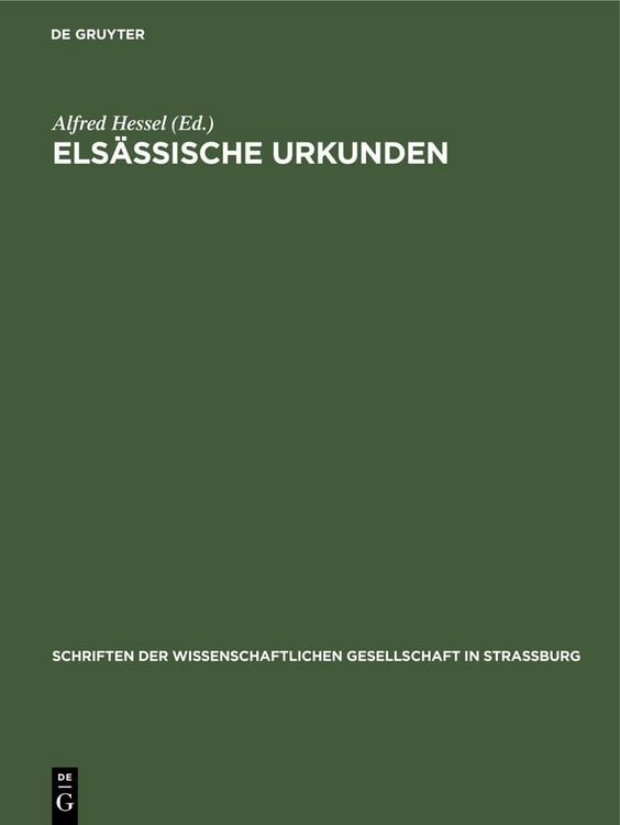 Produktbild: Els&auml;ssische Urkunden