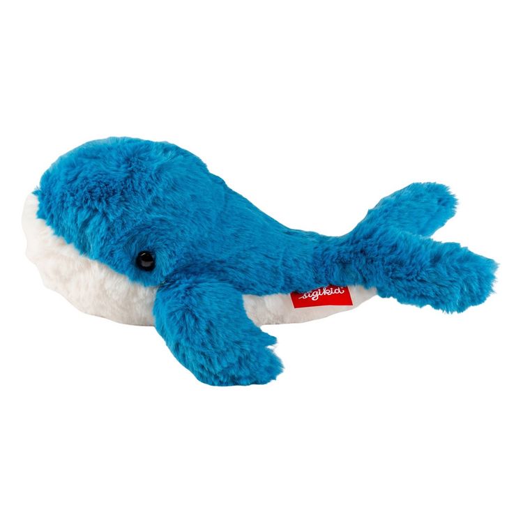 Produktbild: Sigikid 43591 - Kuscheltier Wal blau/wei&szlig;, 42 cm, Flauscherie