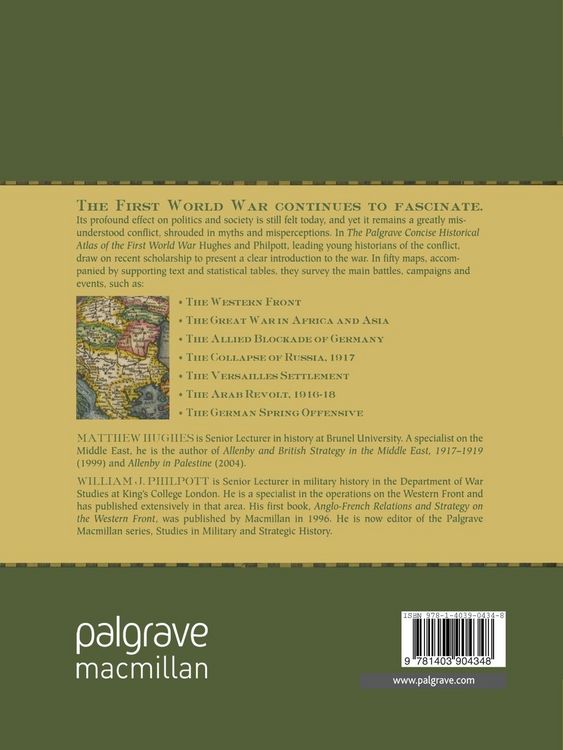 Produktbild: The Palgrave Concise Historical Atlas of the First World War