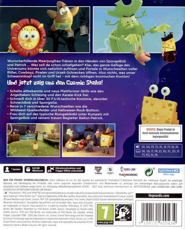 Produktbild: SpongeBob: Cosmic Shake [PS5] (D)
