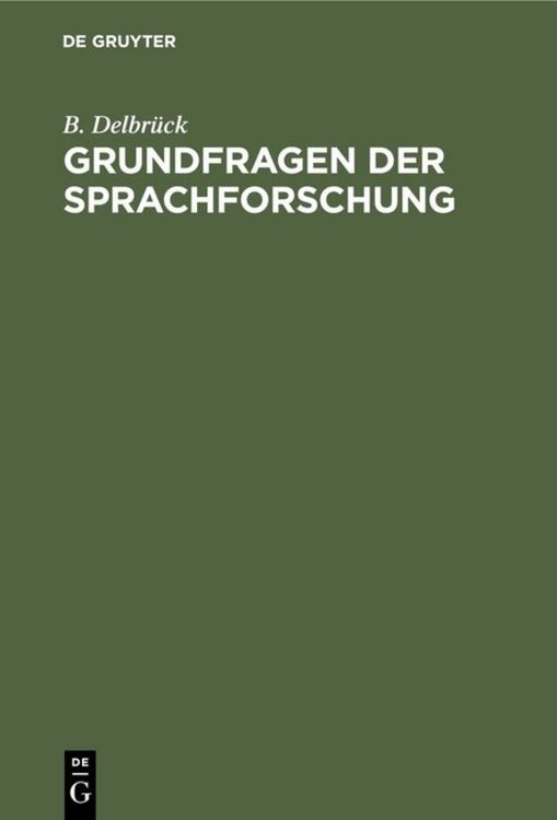 Produktbild: Grundfragen der Sprachforschung