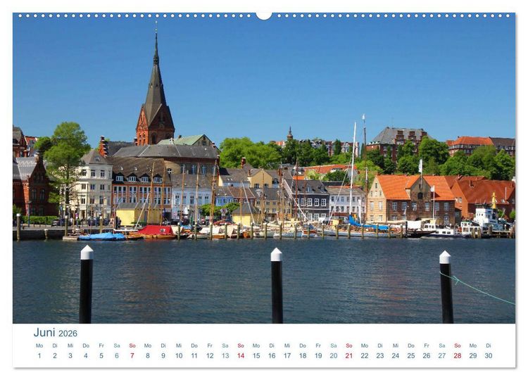 Produktbild: Flensburg 2026. Impressionen rund um den Hafen (hochwertiger Premium Wandkalender 2026 DIN A2 quer), Kunstdruck in Hochglanz