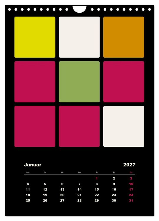 Produktbild: Fotokalender FARBFL&Auml;CHEN (Wandkalender 2027 DIN A4 hoch), CALVENDO Monatskalender