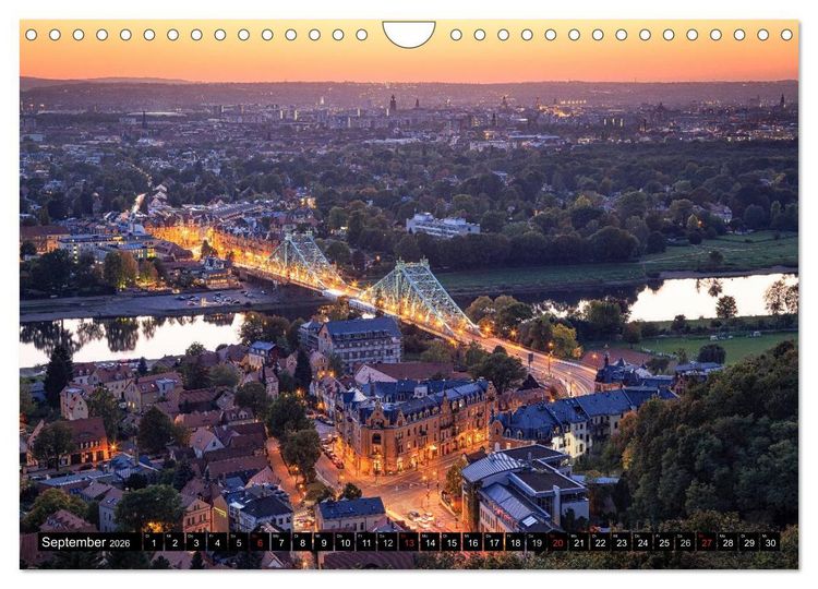 Produktbild: Dresden: Impressionen aus Stadt und Umgebung (Wandkalender 2026 DIN A4 quer), CALVENDO Monatskalender