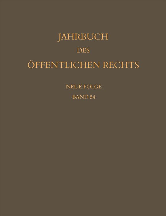 Produktbild: Jahrbuch des &ouml;ffentlichen Rechts der Gegenwart. Neue Folge