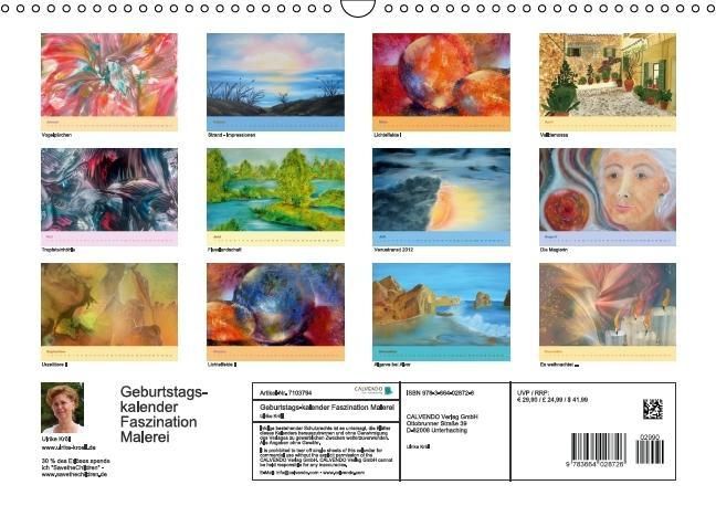 Produktbild: Geburtstagskalender Faszination Malerei - mit immerw&auml;hrendem Kalender (Wandkalender immerw&auml;hrend DIN A3 quer)
