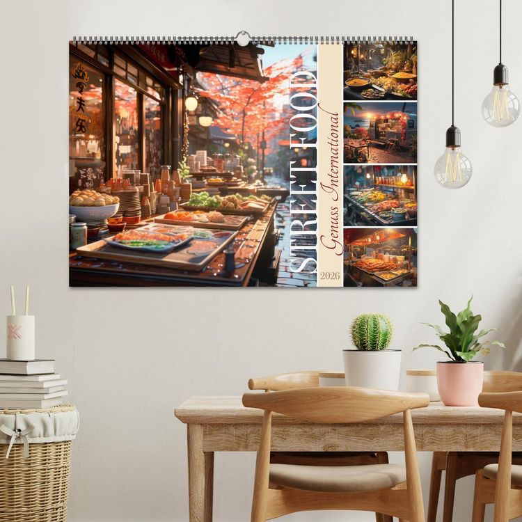 Produktbild: STREET FOOD Genuss International (Wandkalender 2026 DIN A2 quer), CALVENDO Monatskalender