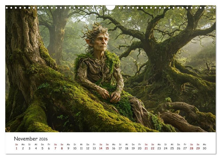 Produktbild: Keltische Legenden - Die kleinen Wesen der Natur (Wandkalender 2026 DIN A3 quer), CALVENDO Monatskalender