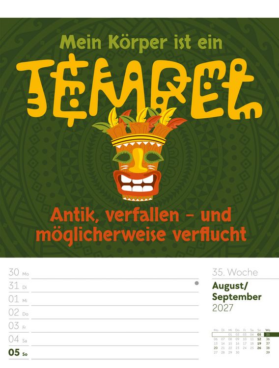 Produktbild: Klartext Spr&uuml;chekalender Wochenplaner 2027