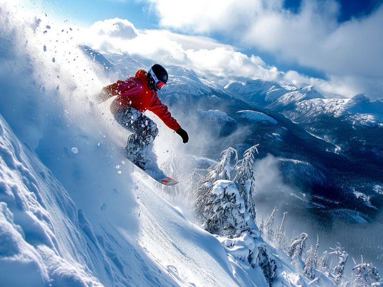 Produktbild: CALVENDO Puzzle Snowboarden, atemberaubend | 1000 Teile Lege-Gr&ouml;&szlig;e 64x48cm Foto-Puzzle f&uuml;r gl&uuml;ckliche Stunden