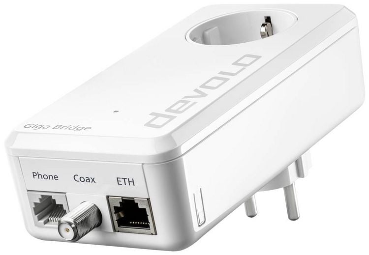 Produktbild: Devolo Giga Bridge Phoneline Netzwerkadapter 8949 EU IP-Bridge, Glasfaser 1000MBit/s