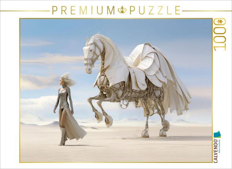 Produktbild: CALVENDO Puzzle Surrealismus trifft Pferdefans | 1000 Teile Lege-Gr&ouml;&szlig;e 64x48cm Foto-Puzzle f&uuml;r gl&uuml;ckliche Stunden