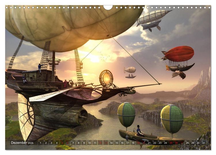 Produktbild: Steampunk Tr&auml;ume (Wandkalender 2026 DIN A3 quer), CALVENDO Monatskalender