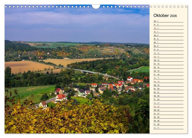 Produktbild: Saale-Unstrut - Region aus Wein und Stein (Wandkalender 2026 DIN A3 quer), CALVENDO Monatskalender