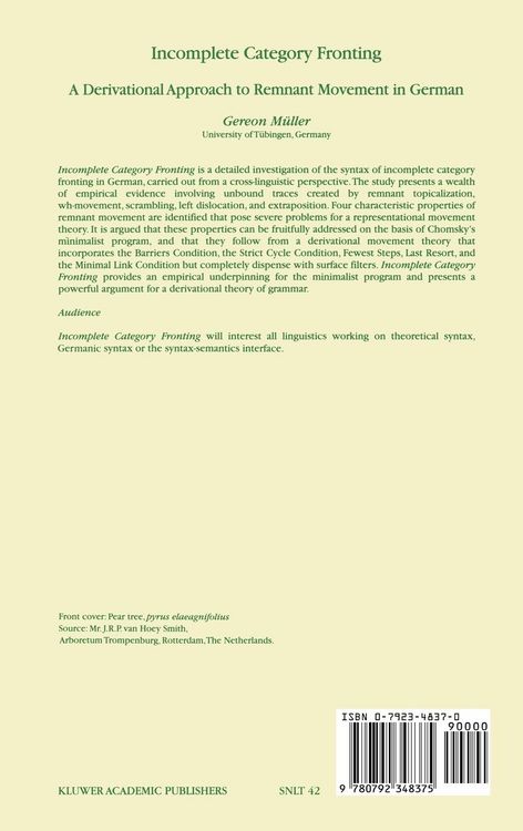 Produktbild: Incomplete Category Fronting