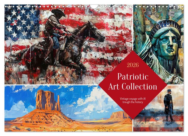 Produktbild: Patriotic Art Collection (Wall Calendar 2026 DIN A3 landscape), CALVENDO 12 Month Wall Calendar
