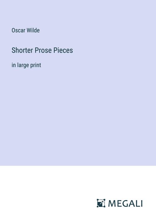 Produktbild: Shorter Prose Pieces