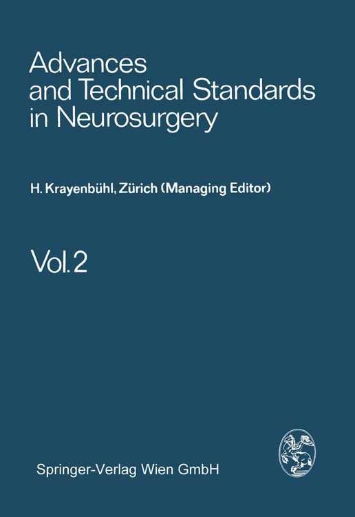 Produktbild: Advances and Technical Standards in Neurosurgery