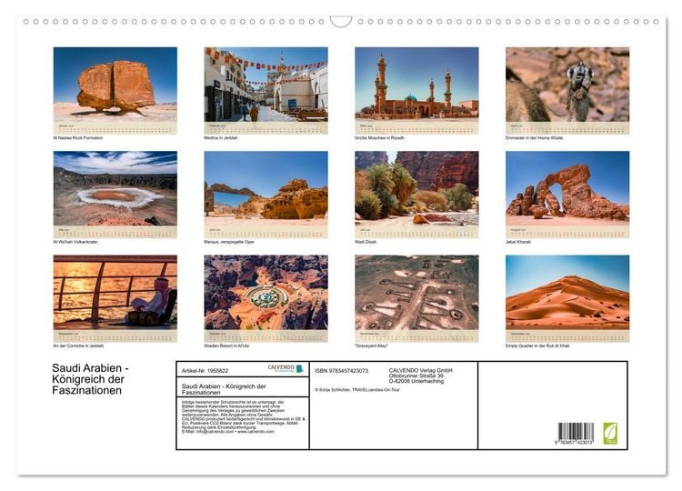 Produktbild: Saudi Arabien - K&ouml;nigreich der Faszinationen (Wandkalender 2026 DIN A2 quer), CALVENDO Monatskalender