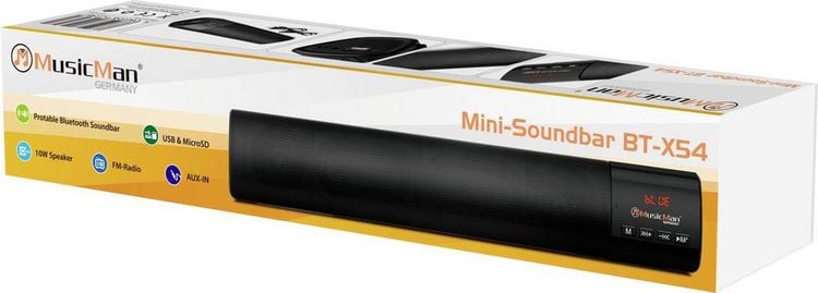 Produktbild: Music Man BT-X54 Soundbar, Mobiler Lautsprecher Schwarz Bluetooth&reg;, USB