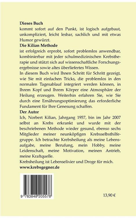 Produktbild: Krebs? Die Kilian Methode