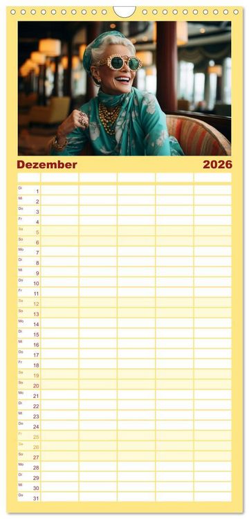 Produktbild: Familienplaner 2026 - Zeit f&uuml;r Party mit 5 Spalten (Wandkalender, 21 x 45 cm) CALVENDO