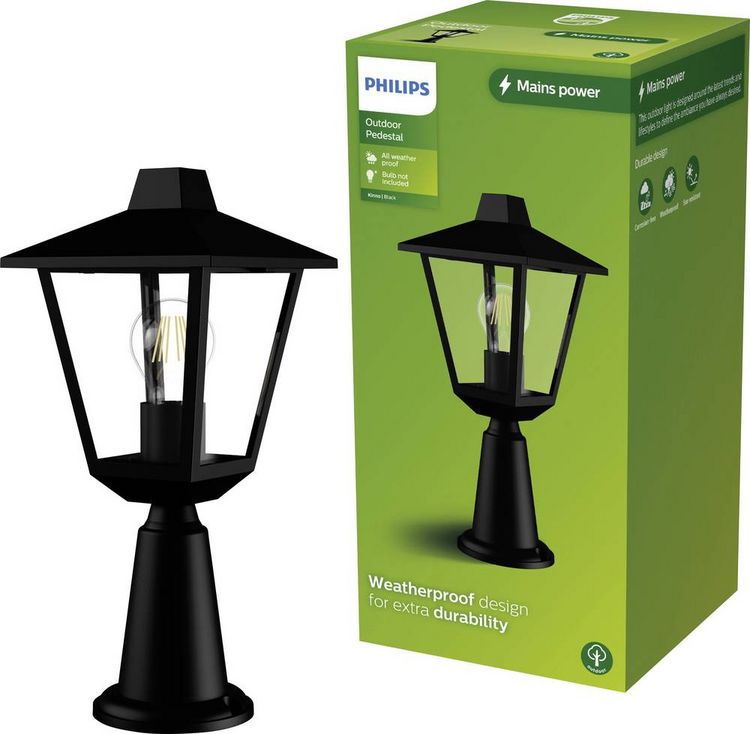 Produktbild: Philips LED 929004141501 Kinno Außenstandleuchte E27 Schwarz