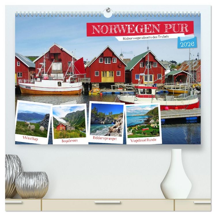Produktbild: Norwegen PUR (hochwertiger Premium Wandkalender 2026 DIN A2 quer), Kunstdruck in Hochglanz
