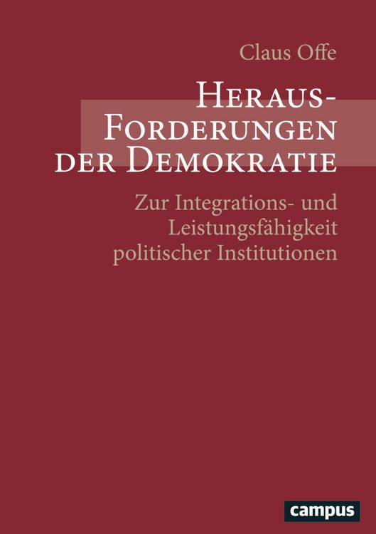 Produktbild: Herausforderungen der Demokratie