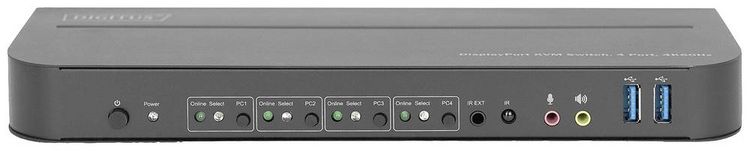 Produktbild: Digitus DS-12890 4 Port KVM-Extender DisplayPort&reg;, HDMI Maus, Tastatur 3840 x 2160 Pixel