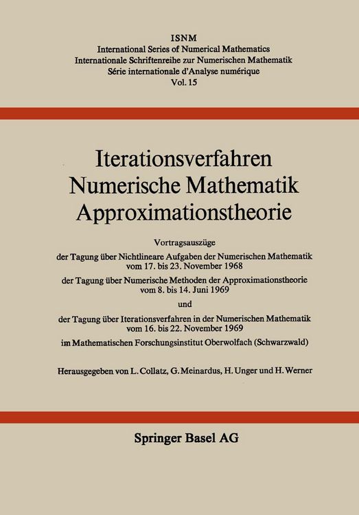 Produktbild: Iterationsverfahren Numerische Mathematik Approximationstheorie