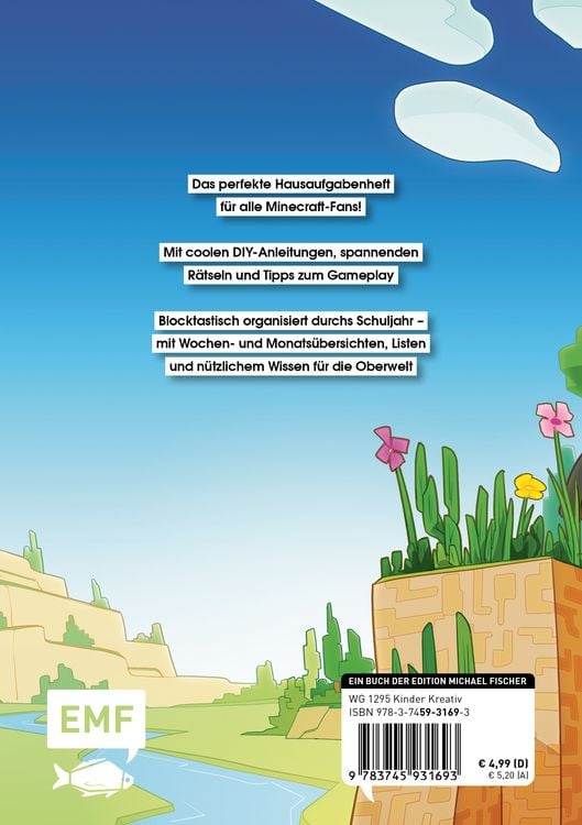Produktbild: Das Grundschul-Hausaufgabenheft f&uuml;r Minecraft-Fans 2026/2027
