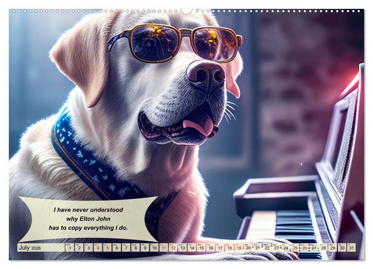Produktbild: Great fun for Labrador lovers (Wall Calendar 2026 DIN A2 landscape), CALVENDO 12 Month Wall Calendar