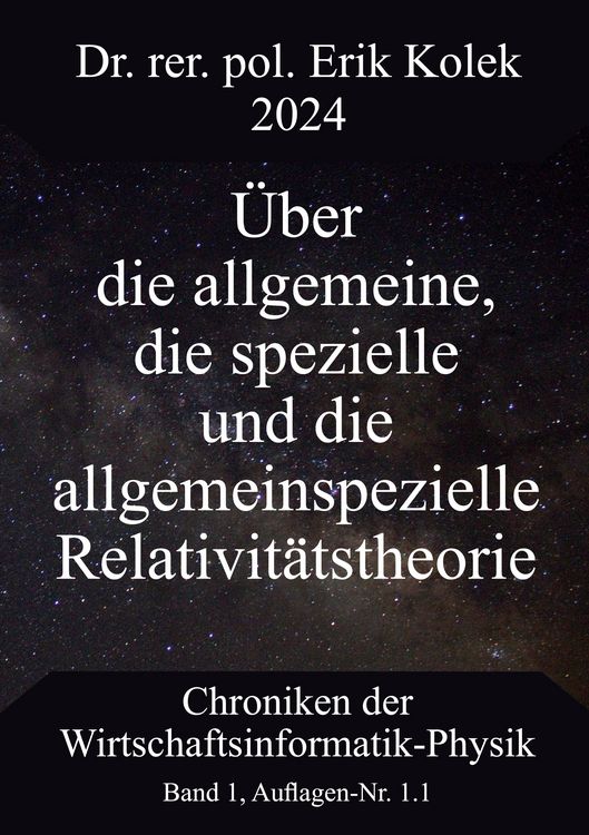 Produktbild: &Uuml;ber die allgemeine, die spezielle und die allgemeinspezielle Relativit&auml;tstheorie