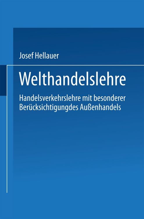 Produktbild: Welthandelslehre