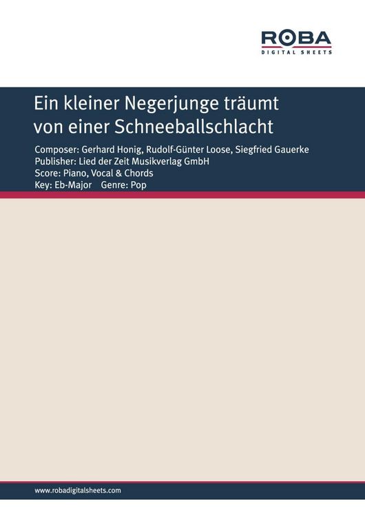 Produktbild: Ein kleiner Negerjunge tr&auml;umt von einer Schneeballschlacht