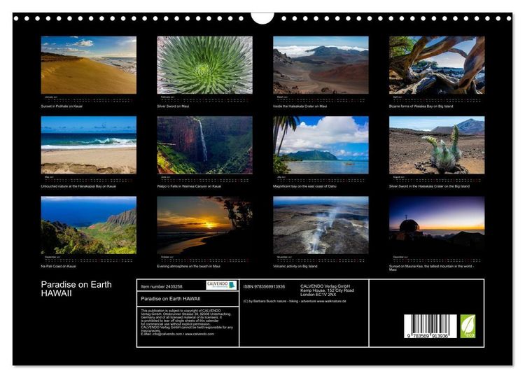 Produktbild: Paradise on Earth HAWAII (Wall Calendar 2027 DIN A3 landscape), CALVENDO 12 Month Wall Calendar