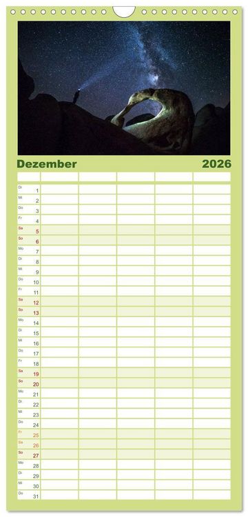 Produktbild: Familienplaner 2026 - Wild, Wild Places mit 5 Spalten (Wandkalender, 21 x 45 cm) CALVENDO