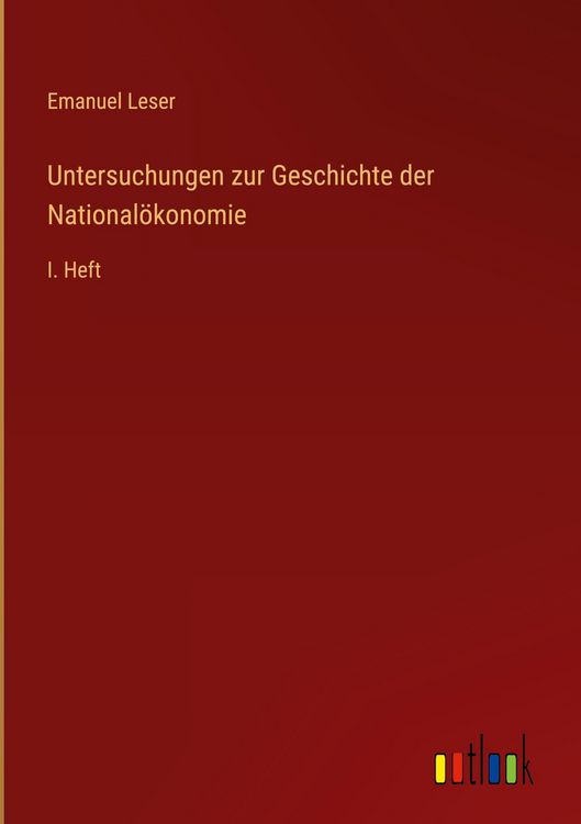 Produktbild: Untersuchungen zur Geschichte der National&ouml;konomie
